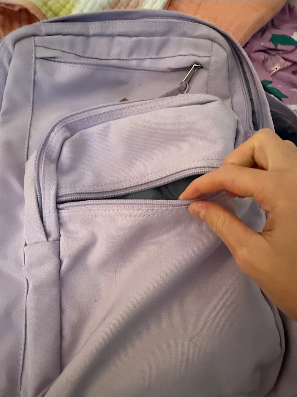 Light purple backpack